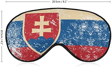 Ретро Словачка знаме печатена маска за спиење Окото меко слепило капаче со прилагодлива лента за ноќни очила за очила за мажи за мажи жени