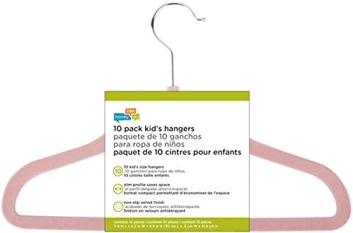 Hand-Can-направи HNG-04165 KIDE's Velvet Touch Handers Hangers со висечки решетки, сина, 10 пакувања