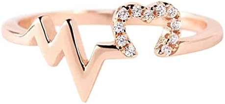 2023 година Нов бран малцинство loveубов жени мода едноставна розова златна прстен мода лична личност мода принцеза ангажирање прстен модерна