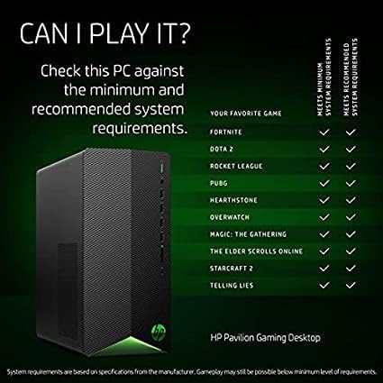 HP Најновиот Павилјон Игри Десктоп Компјутер, AMD 6-Јадро Ryzen 5 5600G Процесор AMD Rx5500 4 GB, 32GB RAM МЕМОРИЈА, 1tb PCIe