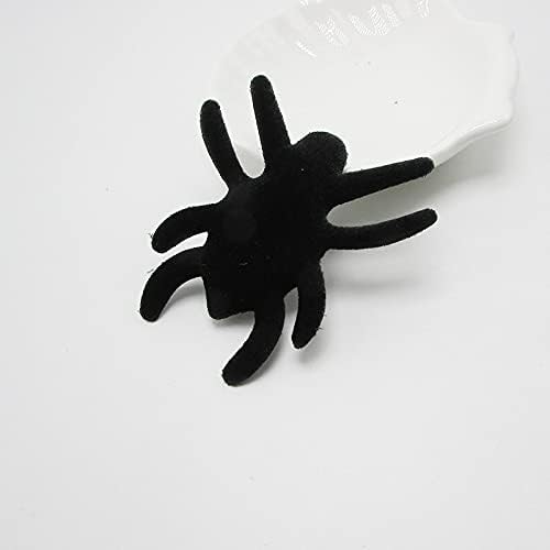 Binnanfang II101 30PCS 77,5 см црна кадифен пајак поставени закрпи за декорација на Ноќта на вештерките и Апликација за лепенка за декорација
