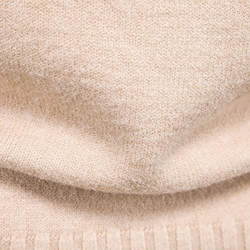 Машки џемпер Зимски рекреација за слободно време на лежење со цврста боја, цврста боја, долги ракави, основен слој, плетена