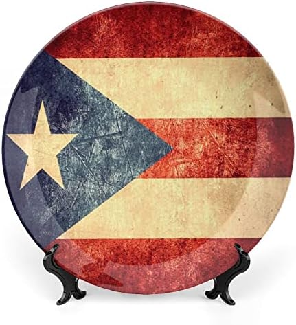Гроздобер Порто Рико знаме Коска Кина Декоративна чинија Керамички плочи занает со приказ за украси за домашни канцеларии