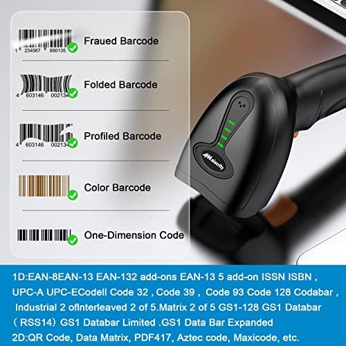 Alacrity Wireless Bluetooth Barcode Scanner 1D ласерски скенер за безжичен баркод, разноврсен режим еден-на-еден или повеќе-на-еден режим за управување