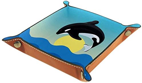 Китови на цртани филмови кои скокаат океански бран Организатор за чување сад за складирање на лента за кревети за кревет