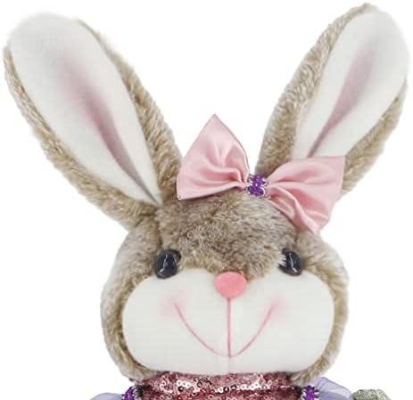 19 Sequin Seashell Brown Bunny Rabbit Пролет Велигденски колекционерски декорација на домот
