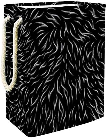 Инхомер Црни Ленти Шема 300д Оксфорд Пвц Водоотпорна Облека Ја Попречува Големата Корпа За Перење За Ќебиња Играчки За Облека Во Спалната