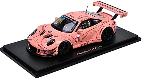 Возила на моделот Apliqe Scale за омилен Porsche 911 GT3 розова свиња искра 1:43 Sports Car Simulation Car Model Софистициран избор за подароци