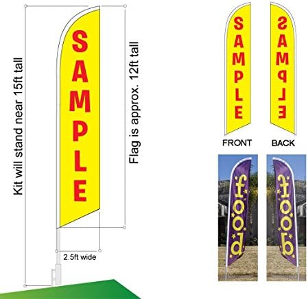 Три пакувања Swooper Flags & Pole комплети свежи производи црвено бело зелено слики
