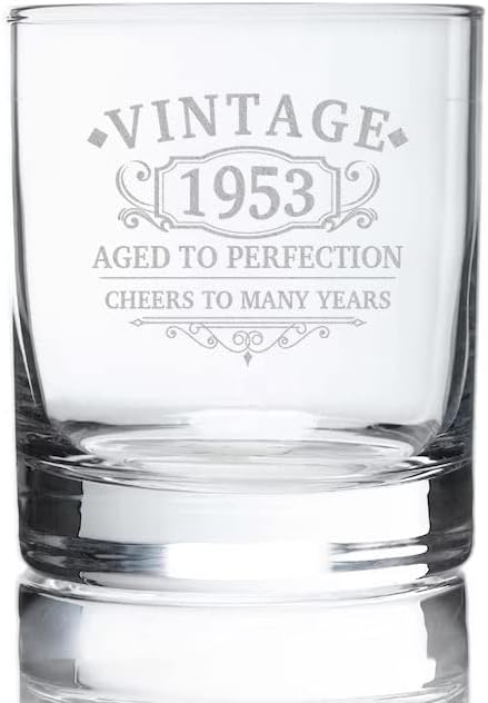 Гроздобер 1953 Виски Стакло - 70-Ти Роденденски Подарок На Возраст До Совршенство - 70-Ти Роденденски Подароци За Мажи-Навива На 70 Години - Шкотски