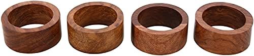 Uni_crafts рачно изработен прстен од салфетка од дрво за украсување на трпезариска маса