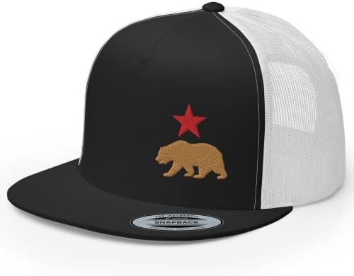 Rivemug California Rep Your Your State Trucker Hat High Crown Flat Snapback Hat Mesh Baseball Cap за мажи и жени