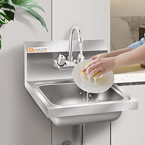 Hoccot 304 мијалник од не'рѓосувачки челик, комерцијален мијалник за комерцијални ресторани, мијалник за миење раце со грб, алатка за мијалник