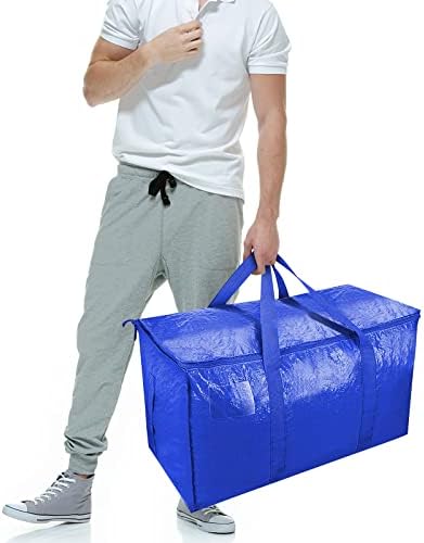 DBYLXMN Преголема торба за движење со патент и носење рачка за чување торба за заштеда на простор за складирање на облека за складирање