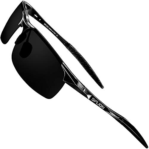 Сиплион Машко Возење Поларизирани Спортски Очила За Сонце Ал-Мг Метална Рамка Ултра Светлина