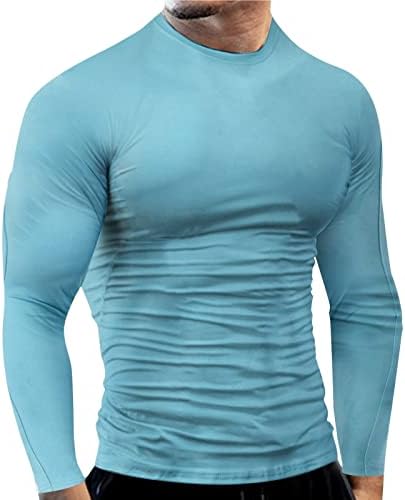 Маици за компресија на тренингот PDFBR маички со долги ракави, тенок, фит, брзо сушење на дното на дното, еластична атлетска