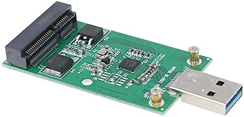 1 x USB3.0 до MSATA адаптер картичка, приклучок и репродукција на SB 3.0 на Mini PCIe MSATA SSD Надворешно на USB 3.0 SSD конвертор