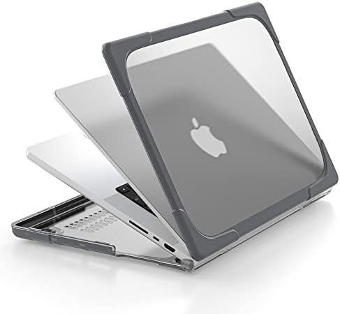 Avakot New MacBook Pro 14 Inch Case 2021 2022 Release A2442 со M1 Pro/Max Chip | Тешка тврда обвивка за заштитен лаптоп со двојно слој,
