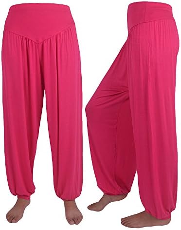 Трендинао Баги јога панталони за жени, Лејди Спорт танц удобен модален памучен мек еластичен широк широк харем панталони