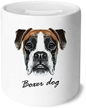 DiyThinker Lop-Ess Boxer Dog Dog Pet Animal Cox Ceramic Case Case Piggy Bank Подарок