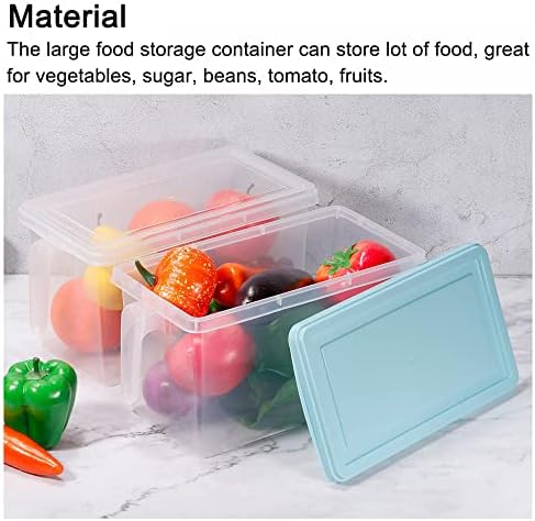 uxcell Пластичен Контејнер За Складирање Храна 2 ПАРЧИЊА, Кутии За Организатори За Складирање Храна Со Капаци Канти За Оставата, Чајната