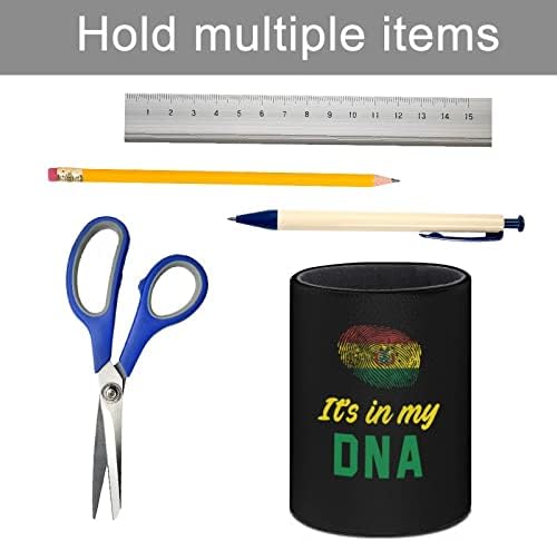 Боливијан Тоа е во мојата ДНК ПУ кожени моливи за моливчиња, Организатор на биро за контејнери со пенкало за канцеларија за канцелариски