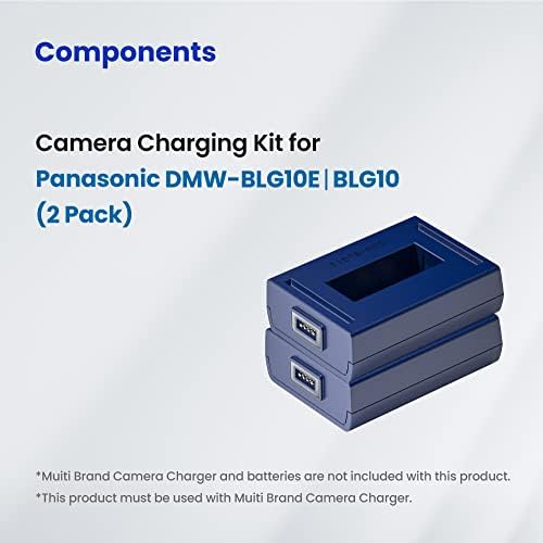 Bronine DMW-BLG10E, DMW-BLG10 Комплет за полнење на батерии за батерии 2 пакет за повеќе бренд полнач за камера компатибилен