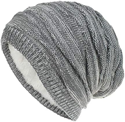 Капи за жени модерна плетена капа зимска плишана унисекс топло чувајте капи памучни скијачки модни модни капчиња за жени за жени