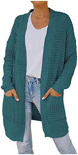 Зимски џемпери за жени ладни џемпер со долги ракави со цврста боја, предупредување за работа, вклопуваат плус големина кардигани дами