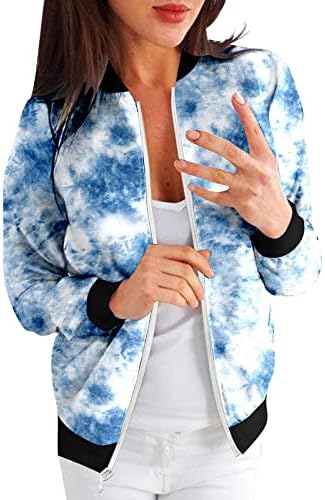 Женски тешки зимски палта 2022 жени случајна вратоврска боја печатена тркалезна врата со палто со јакна со долг ракав палто