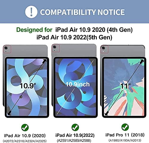 Ммк Ipad Случај На Тастатура 10.9 за Ipad Air 5-Ти Генерал 2022,iPad Air 4-Ти Генерал 2020,iPad Pro 11 2018 со отстранлива безжична кутија За