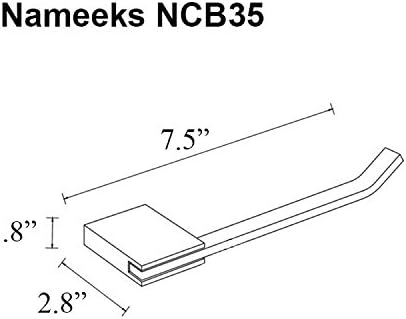 Nmeeks NCB35 NCB Држач За Тоалетна Хартија, Една Големина, Хром