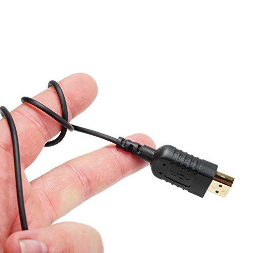 Evo Gimbals Ultra Thin HDMI кабел, рефлекс ултра тенок HDMI до HDMI кабел 3.0 'ft / 91.4cm | Супер флексибилен дебелина од 2,5 мм, 4K HDR HDMI