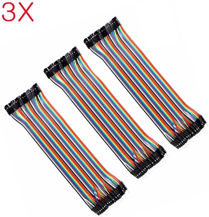 Csyanxing Breadboard Jumper жици машки до женски ленти со кабли за олово за Arduino, жици од скокач од 120 парчиња