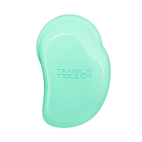 Tangle Teezer Оригиналната мини четка за одтнување, суво и влажна четка за коса затегнување за патувања и мали раце, рај зелено