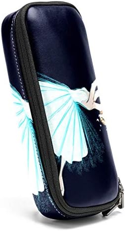 Балерина во долг фустан и венец од пеперутки 84x55in кожен молив со молив со молив со двојно патентска торбичка за чување торби