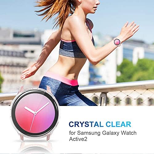 [2pack] Tensea компатибилен со Samsung Galaxy Watch Active 2 Ecter Protector Case 40mm, браник полн околу капакот за Samsung Galaxy Watch Active2 40