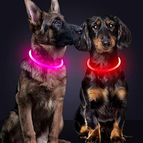 Осветлете Јаки За Кучиња, ЈАКИ За Кучиња Предводени ОД VIZPET USB Флеш Ѓердан На Полнење, Јака За Безбедност На Миленичиња Ги Прави Вашите Сакани