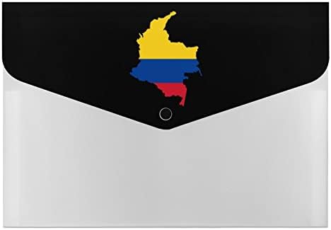 Знаме Мапа На Колумбија Проширување На Папката Со Датотеки 6 Џебови Организатор На Датотеки Со Хармоника Слатки Папки За Документи