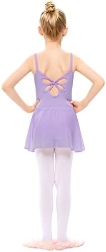 Лионџи Мали Девојчиња Камизола Балетски Танц Фустан Со Здолниште Трико Шупливи Назад Деца Танц облека 3-12Ј