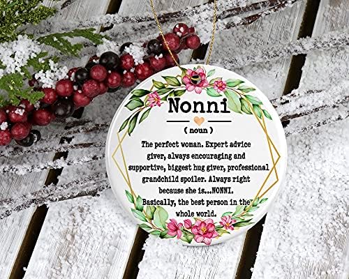 Wolfedesignpdd nonni именски украс - Божиќен украс за нени - украс за Денот на мајката - Подароци што не се на Nonni - Не -дефиниција
