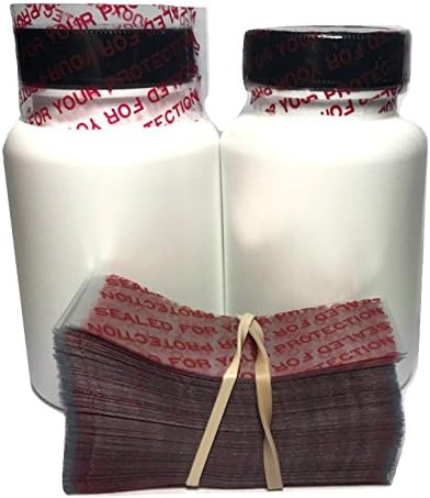 66 x 25 mm Црвен печатење перфориран смалуван опсег за шишиња од лозари, фармацевтски шишиња, галон чаши, шишиња со мед и многу повеќе. Се вклопува
