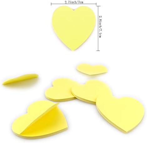 Saktopdeco 4 влошки мали жолти срцеви лепливи ноти Забавни пастели лепливи белешки пастели лепливи белешки за жени само-стапчиња