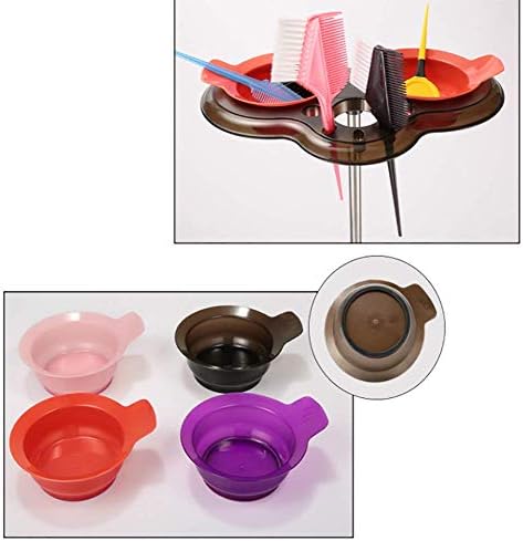 Количка за алатки на 3 тркала, 2 пластична чинија за боја, држач за садови за боја/виолетова/90см, пимм, виолетова, 90 см