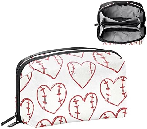 Бејзбол Срце За Денот На Вљубените Организатор На Електроника, Торба За Складирање Кабелски Кабел Водоотпорна За Домашно Патување, Футрола