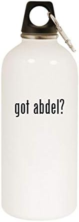 Производите од Моландра добија Абдел? - 20oz шише со бела вода од не'рѓосувачки челик со карабинер, бело