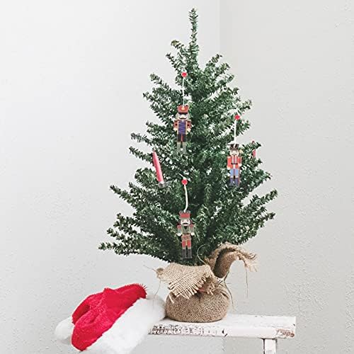 Јардве Божиќни украси 3 кутии Божиќни оревчери украси дрвени оревици војници фигурини дрвени Божиќни дрвја за дрвја, Божиќно орев војник,