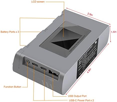 Полнач за батерии со сиви дронови Двонасочен центар за интелигентно полнење за DJI Mini 2/Mini SE резервен дел додаток