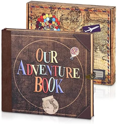 Албум за меморија на Liruxun DIY Travel Photo Album Journal Adventure Book за патувања во канцеларија домашен бизнис роденден