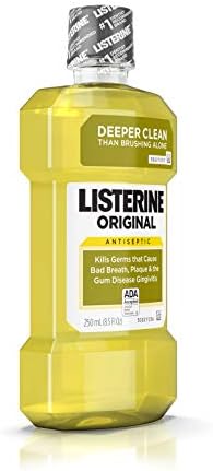 Листерин Оригинална орална нега антисептичка миење на устата со формула за убивање на микроб за борба против лошиот здив, плакета и гингивитис,
